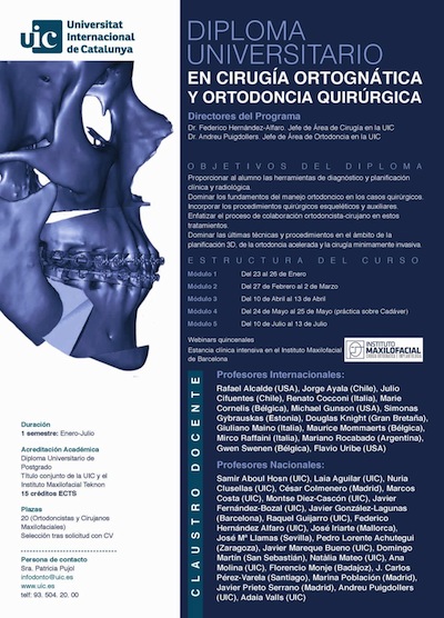Diploma Universidad cirugia ortodoncia Lorente Prieto
